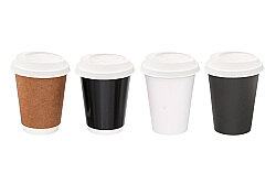 14-16 Oz Ekolojik Klipsli Sıcak İçecek Kapağı Beyaz (FSC Mix) - 2