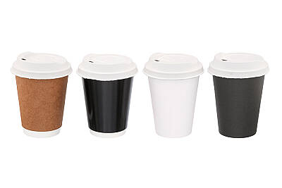 14-16 Oz Ekolojik Uni Sıcak İçecek Kapağı Beyaz (FSC Mix) - 2