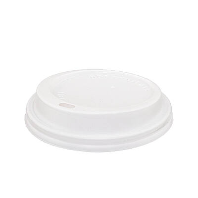 14-16 oz Plastik Sıcak içecek Kapağı Beyaz - 1