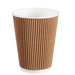 14oz Kraft Ripple Double Wall Karton Bardak - KullanatPazarı