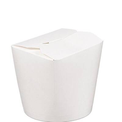 Trendpack 16 oz Beyaz Karton Noodle Kutusu Yeni Kilit - 1