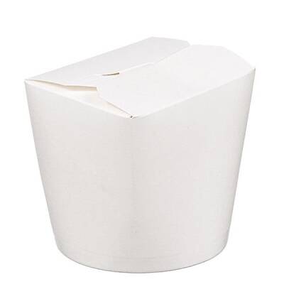 Trendpack 26 oz Beyaz Karton Noodle Kutusu Yeni Kilit - 1