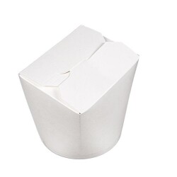 Trendpack 26 oz Beyaz Karton Noodle Kutusu Yeni Kilit - 2