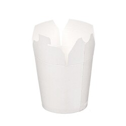 Trendpack 26 oz Beyaz Karton Noodle Kutusu Yeni Kilit - 3