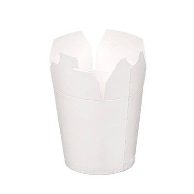 Trendpack 26 oz Beyaz Karton Noodle Kutusu Yeni Kilit - 3