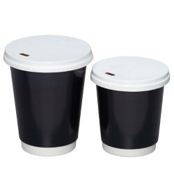 8-9 oz Delikli Karton Sıcak İçecek Kapağı Beyaz - 3