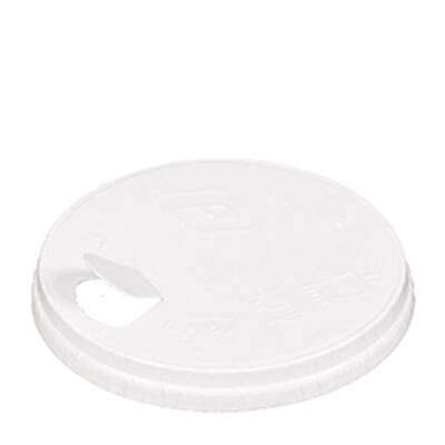 8-9 oz Perfore Delikli Karton Sıcak İçecek Kapağı Beyaz - 1
