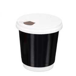 8-9 oz Perfore Delikli Karton Sıcak İçecek Kapağı Beyaz - 2