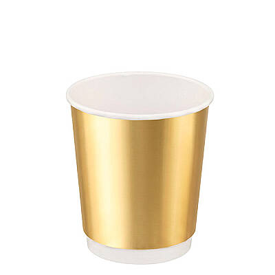 8 oz Altın Double Wall Karton Bardak - 1