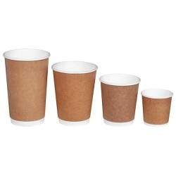 8oz Kraft Double Wall Karton Bardak - Ekstra Kalın - 4