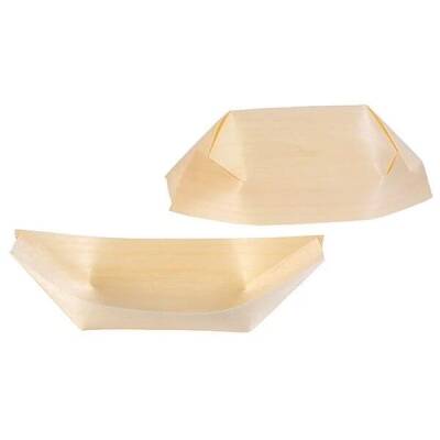 Bambu Kayık Tabak Düz 12 x 5 cm - 1