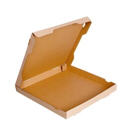 Baskısız Kraft Pizza Kutusu 26x26x4 cm - KullanatPazarı