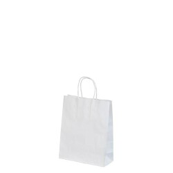 Beyaz Kraft Çanta Mini Boy 19x8x24 cm - KullanatPazarı