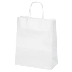 Beyaz Kraft Çanta Orta Boy 25x12x31 cm - KullanatPazarı