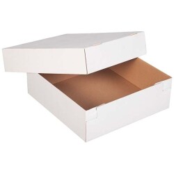 Cheesecake Beyaz Kapaklı Karton Kutu 30x30x10 - KullanatPazarı