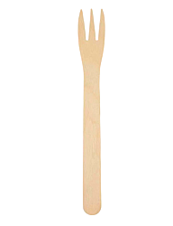 Ekolojik 3 Dişli Tahta Çatal 17,5 cm - KullanatPazarı