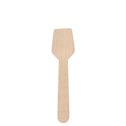 Ekolojik Kare Tahta Dondurma Kaşığı 9,5 cm - KullanatPazarı