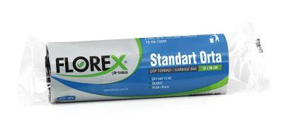 Florex Standart Orta Boy Siyah Çöp Torbası 55x60 cm - 1