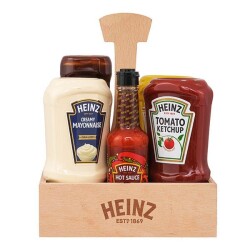 Heinz 5li Sos Seti (Ahşap Sosluk Dahil) - Heinz