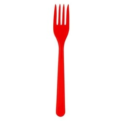 Kırmızı Plastik Çatal - 