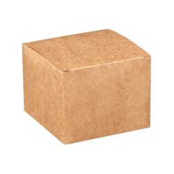 Kraft Karton Hamburger Turta Kutusu 11,5x11,5x9 cm - 2