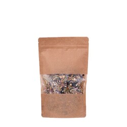 Kraft Pencereli Kilitli Doypack 13x22.5x7 cm - 250 gr - KullanatPazarı