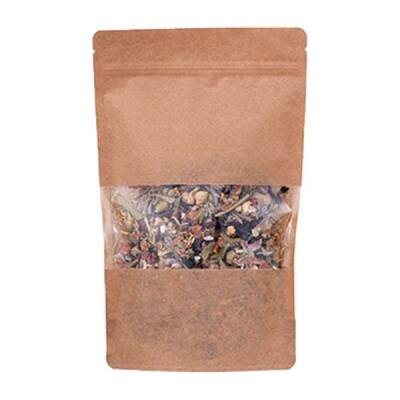 Kraft Pencereli Kilitli Doypack 20x30x10 cm - 1000 gr - 1