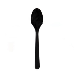 Lüks Plastik Siyah Tatlı Kaşığı 2,6 gr - KullanatPazarı