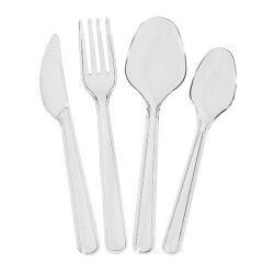 Lüks Şeffaf Plastik Çatal 3,2 gr - 2