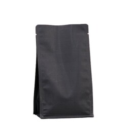Mat Siyah Metalize Kilitsiz Flat Bottom 11.5x20x8 cm - 250 gr - KullanatPazarı