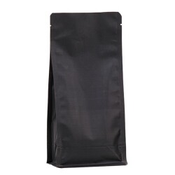 Mat Siyah Metalize Kilitsiz Flat Bottom 12.5x26x8 cm - 500 gr - KullanatPazarı