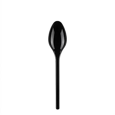 Modern Lüks Plastik Tatlı Kaşığı Siyah 3,2 gr - 1