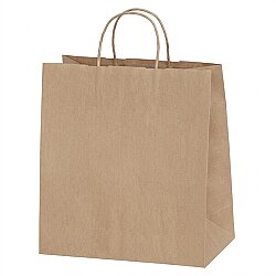 Naturel Kraft Çanta Burgu Saplı Büyük Boy 16x27x28 cm - KullanatPazarı