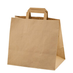 Naturel Kraft Çanta Düz Saplı Büyük Boy 32x21x28 cm - KullanatPazarı