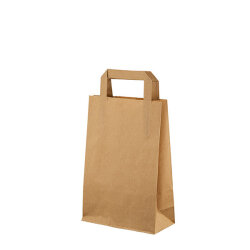 Naturel Kraft Çanta Düz Saplı Mini Boy 18x8x26 cm - KullanatPazarı