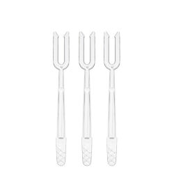 Plastik Cips Çatalı 8 cm Şeffaf - KullanatPazarı