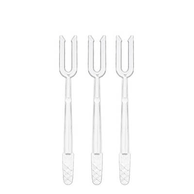 Plastik Cips Çatalı 8 cm Şeffaf - 1