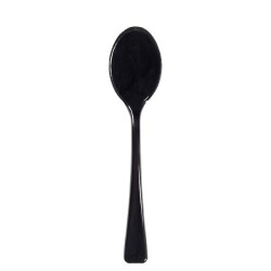 Plastik Kokteyl Kaşığı Siyah 10cm - KullanatPazarı