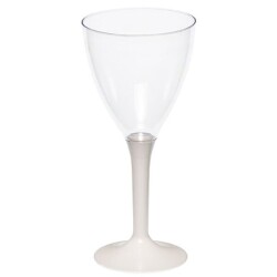 Plastik Şarap Bardağı Beyaz - KullanatPazarı