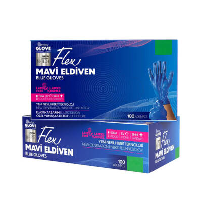 Reflex Flex Pudrasız Eldiven Mavi Large/XLarge - 1