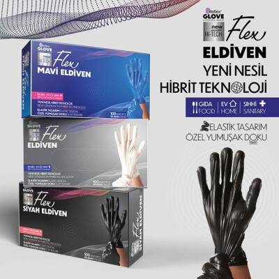 Reflex Flex Pudrasız Eldiven Mavi Medium - 2