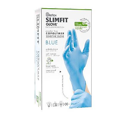 Reflex Slim Fit Pudrasız Eldiven Mavi Large - 1