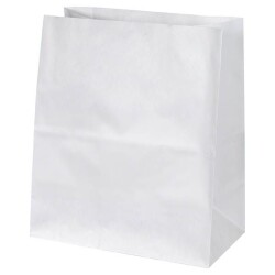 Sapsız Beyaz Taşıma Torbası Büyük Boy 27x16x29 cm - KullanatPazarı