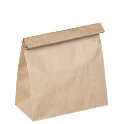 Sapsız Kraft Taşıma Torbası Orta Boy 22x12x31cm - KullanatPazarı