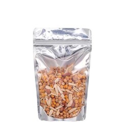 Şeffaf Metalize Kilitli Doypack 13x22.5x7 cm - 250 gr - KullanatPazarı