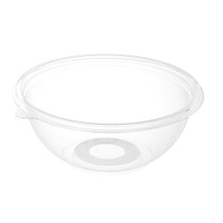 Şeffaf Yuvarlak Salata Kasesi 1000cc PET (Kapak Hariç) - KullanatPazarı