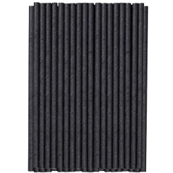 Siyah Frozen Kağıt Pipet 8mmx23cm - KullanatPazarı
