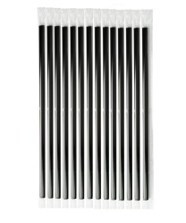 Siyah Frozen Plastik Pipet Jelatin Sargılı 8mm x 24 cm - 2
