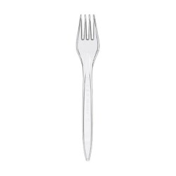 Yeni Lüks Plastik Şeffaf Çatal 50'li 3,8 gr - KullanatPazarı
